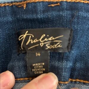 Thalia Sodi Women's Straight Leg Jeans - Dark Blue